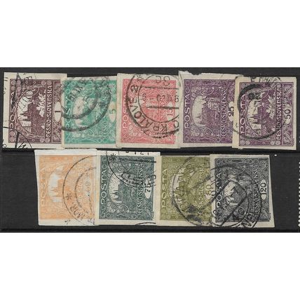 1919/1920 9 different values - fine used (o)