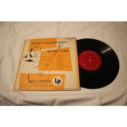 Burl Ives 10" LP with Original Cover-MORE FOLK SONS BY BURL IVES