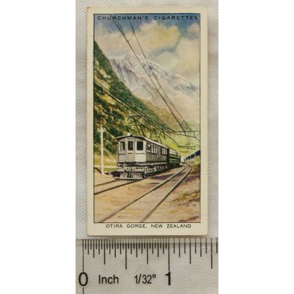 1937 Churchman Wonderful Railway Travel No. 12 Otira Gorge, New Zealand