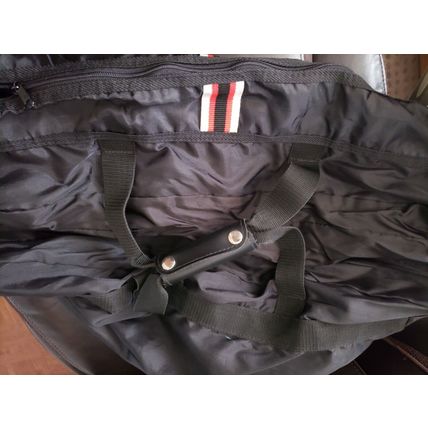 Large Light Weight Duffle Style 2 Compartment Black Travel Bag No tags