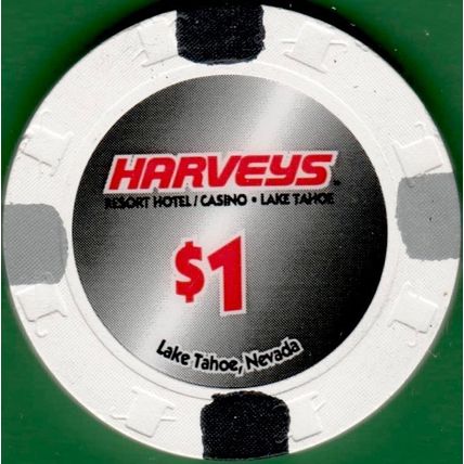 Harveys. $1 Casino Chip. Lake Tahoe, NV. B80.