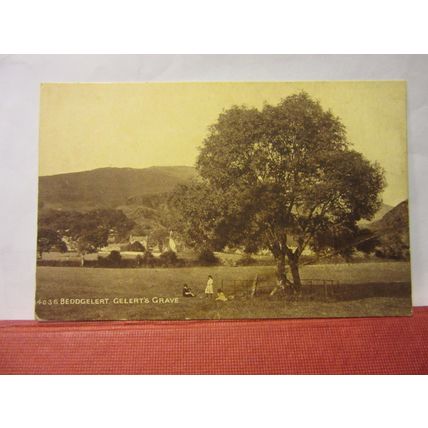 GELERT'S GRAVE, BEDDGELERT, GWYNEDD ..unused antique postcard by Photochrom =