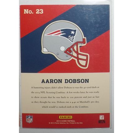 2013 Panini Score AARON DOBSON (Patriots) Hot Rookies card #23