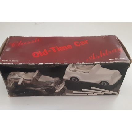 Classic Old Time Car Ashtray Black Plastic Vintage in Factory Box NOS READ