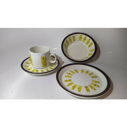 country life butter men cup mug saucer plate bowl advertising 80's rare obsolete