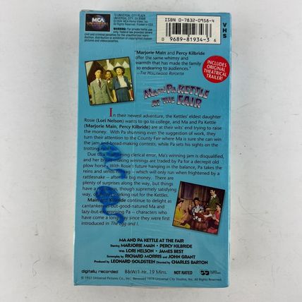 Ma & Pa Kettle at the Fair VHS Video Tape New Sealed