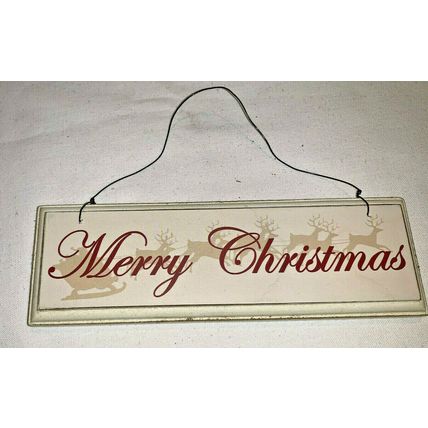 Shabby & Chic Vintage Looking Merry Christmas Wooden Plaque