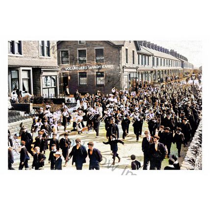 ptc4898 - Earby , Volunteers March , Lancashire - print 6x4