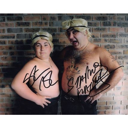 Stavros Flatley Britains Got Talent Rare DOUBLE 10x8 Hand Signed Photo