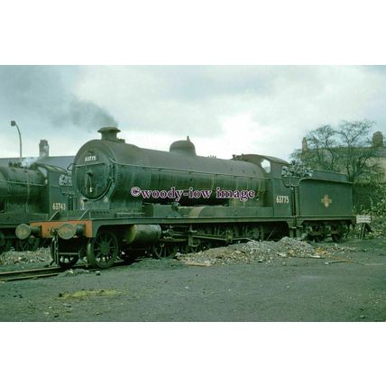pu3245 - British Railway - Engine No.63775 & Wagon, Northwich - photograph 6x4