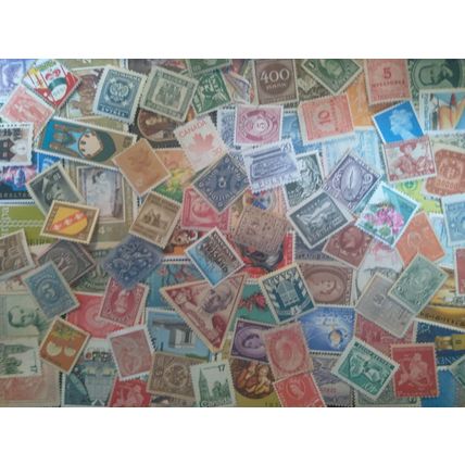100 WW Used Stamp Lot OG Vintage Antique: 65+ yrs Old! Lowest Internet Price!