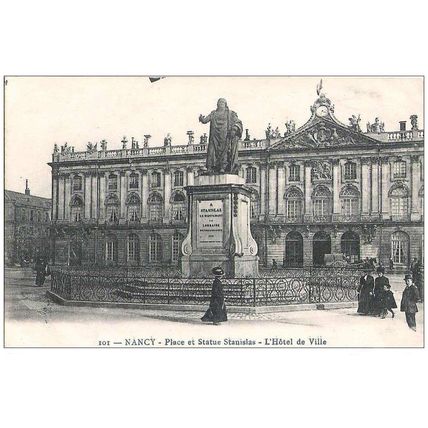 54 - Nancy - place et statue Stanislas - hôtel de ville