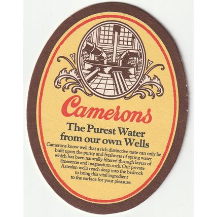BEER MAT - CAMERONS BREWERY - LION BITTER - (Cat No 156) - (1983)