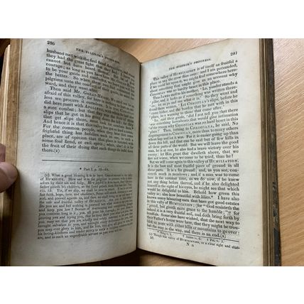 1824 JOHN BUNYAN "THE PILGRIM'S PROGESS" 201 YEARS OLD ANTIQUE BOOK (P4)