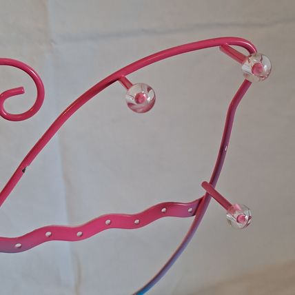 Metal BUTTERFLY EARRING Tree Jewelry Holder Ring/Bracelet/Necklace Tray Stand 7"