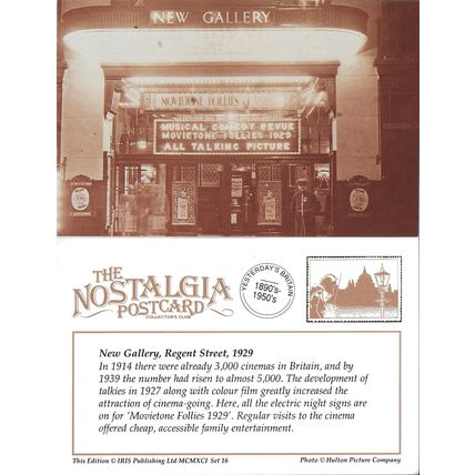 Postcard New Gallery Cinema Regent Street London 1929 Movietone Follie Nostalgia