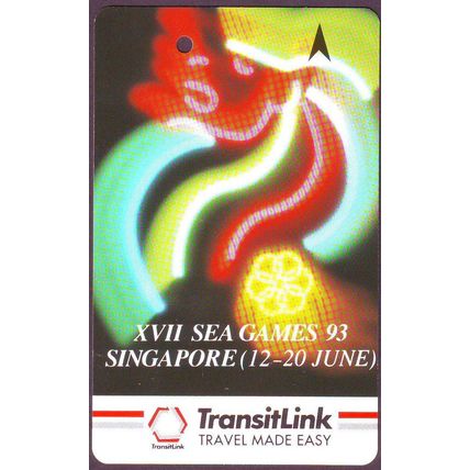 XVII Sea Games 93 S'pore Transitlink Train/Bus Card
