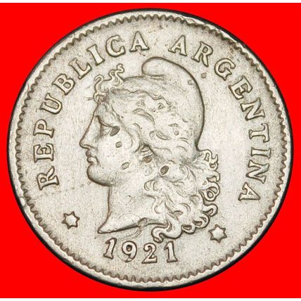 Ⰶ STARS of DAVID (1896-1942): ARGENTINA ★ 10 CENTAVOS 1921!★LOW START★NO RESERVE