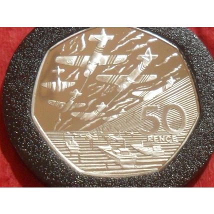1994 Elizabeth II 50p Silver Proof - Normandy Landings.
