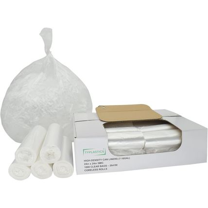 TYPLASTICS Trash Can Liner - Wholesale 1000 Count Garbage Bags on Perforated Rol