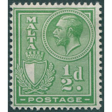 Malta 1926 ½d. yellow-green SG158 unused