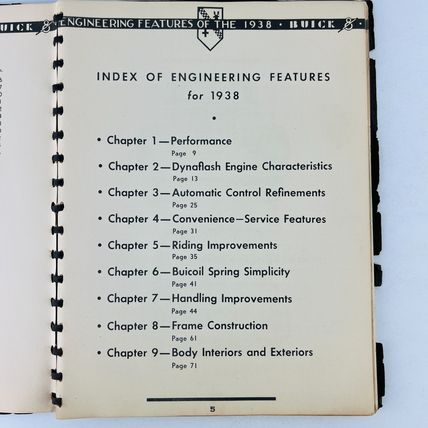 Buick 1938 Straight 8 Engineering Information Illus Original Book VERY RARE