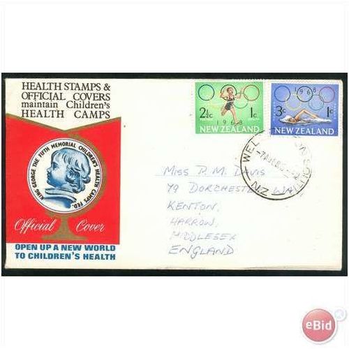 New Zealand FDC 1968 - SG 887-888 - Health Camps & Health stamps