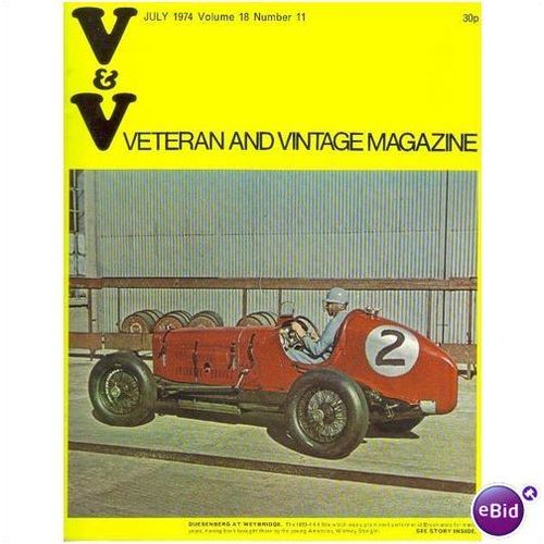 Veteran And Vintage Magazine Vol 18 No 11 JULY 1974