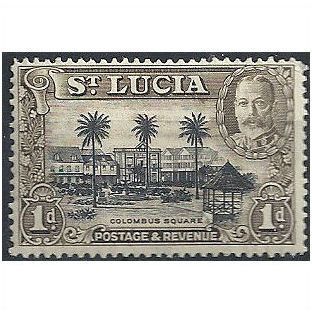 St Lucia 1936 SG114 1d Black & Brown Mounted Mint . ..