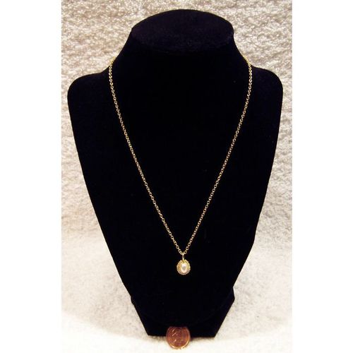 JEWELLERY # 18: Gold Plated Magnetic Necklace With A Pearl Style Pendant +Bonus