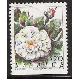 Fa 1843: 3 Kr. 20 multicoloured Roses: Rosa alba maxima.