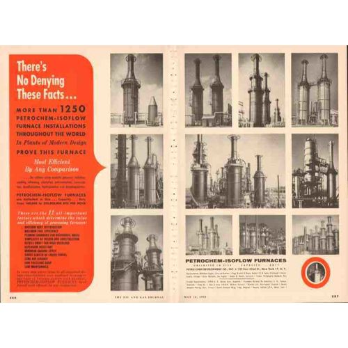 petro-chem development company 1955 facts petrochem furnace vintage ad