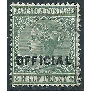 Jamaica 1891 O3 1/2d Green Official Good/Fine Used .. ..