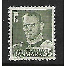 DENMARK 1948 KING FREDERICK IX 35 ORE GREEN SG 364 M / MINT#2