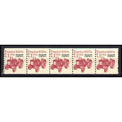 2127b 7.1c Tractor Barely Clears MNH Dry Gum PNC 1/5 X0866