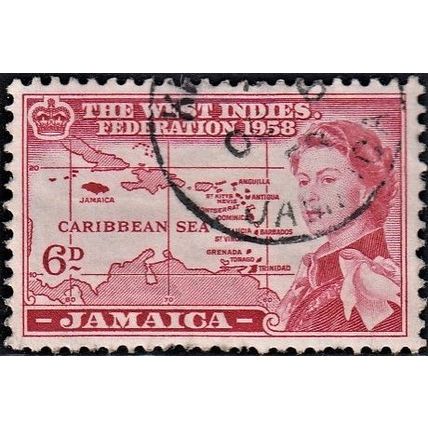 JAMAICA, 1958 6d West Indies Confederation, SG 177 (Scott #177), used