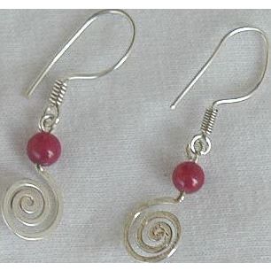 Silver Greek earrings A