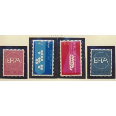 Norway Stamps Scott #498 To 501, Mint Never Hinged