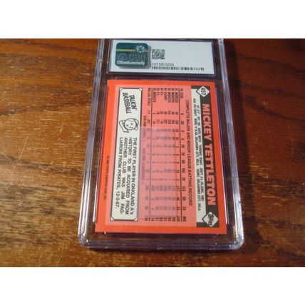 1986 Topps Tiffany , Graded Near Mint 8.5, MICKET TETTLETON, A's