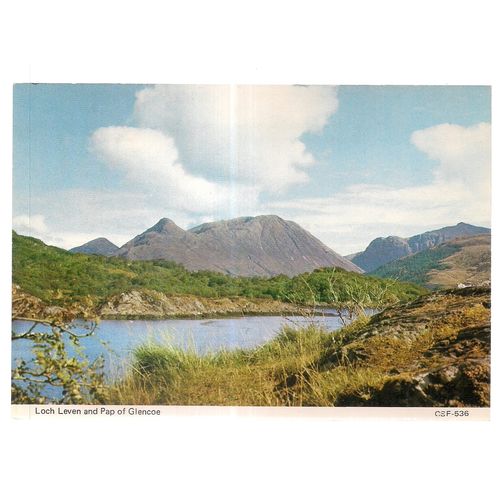 LOCH LEVEN and PAP OF GLENCOE vintage unused postcard =