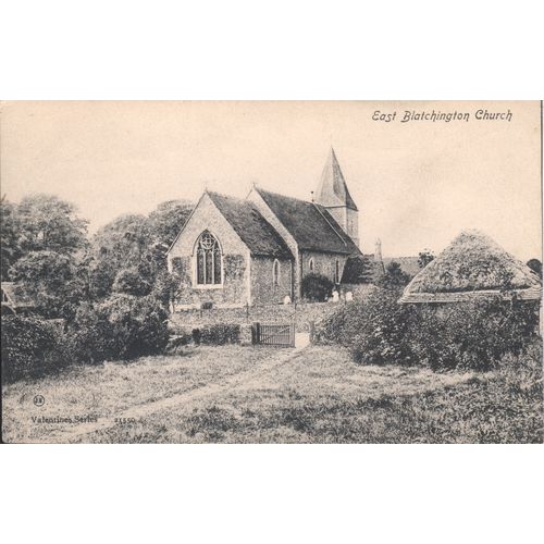 Vintage GB postcard - East Blatchington Church, Sussex