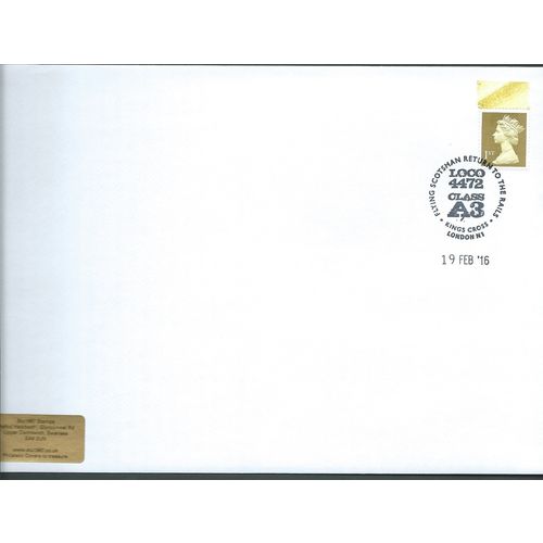 2016 1ST 'GOLD' MACHIN 'LOCO 4472, KINGS CROSS ' PMK COVER (EBIDPACK3854)