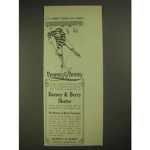 1913 Barney & Berry Ice Skates Ad