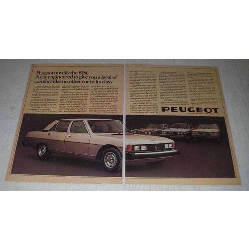 1977 Peugeot 604 Car Ad - Level of Comfort