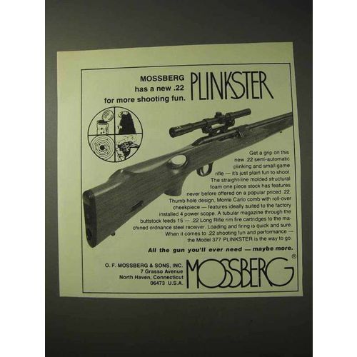 1977 Mossberg Model 377 Plinkster Rifle Ad