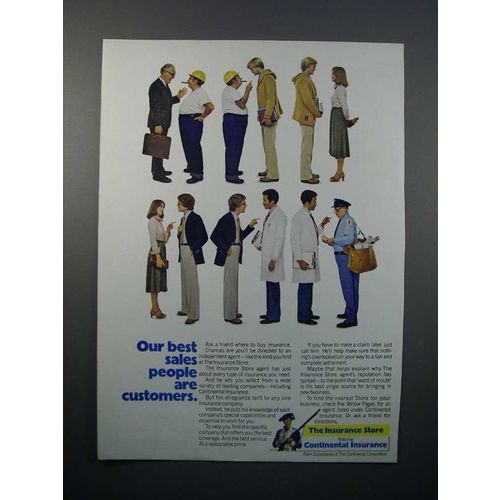 1978 Continental Insurance Ad - Our Best Sales People