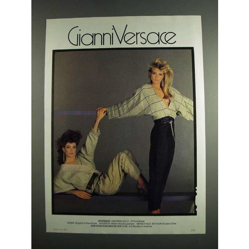 1984 Gianni Versace Fashion Ad