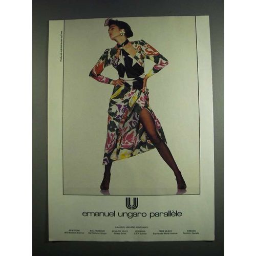 1984 Emanuel Ungaro Parallele Fashion Ad