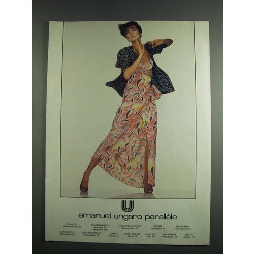 1984 Emanuel Ungaro Parallele Ad