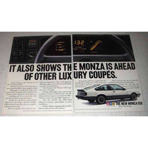 1984 GM Vauxhall Monza GSE Car Ad - Ahead of Other